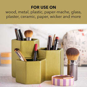 Brass look on metal with Krylon spray paint