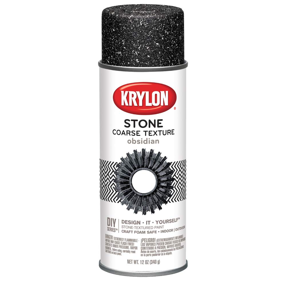 Krylon Obsidian coarse stone texture spray for crafts and décor
