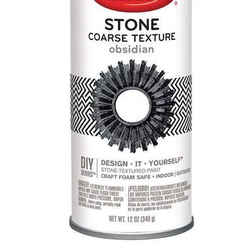 Krylon Obsidian stone texture finish close-up with metallic depth