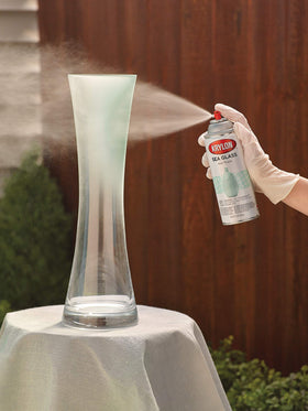 Sea Glass frosted finish adds a soft coastal glow to glass surfaces.
