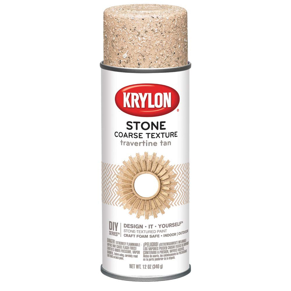 Krylon Travertine Tan coarse stone texture spray for durable decorative finishes