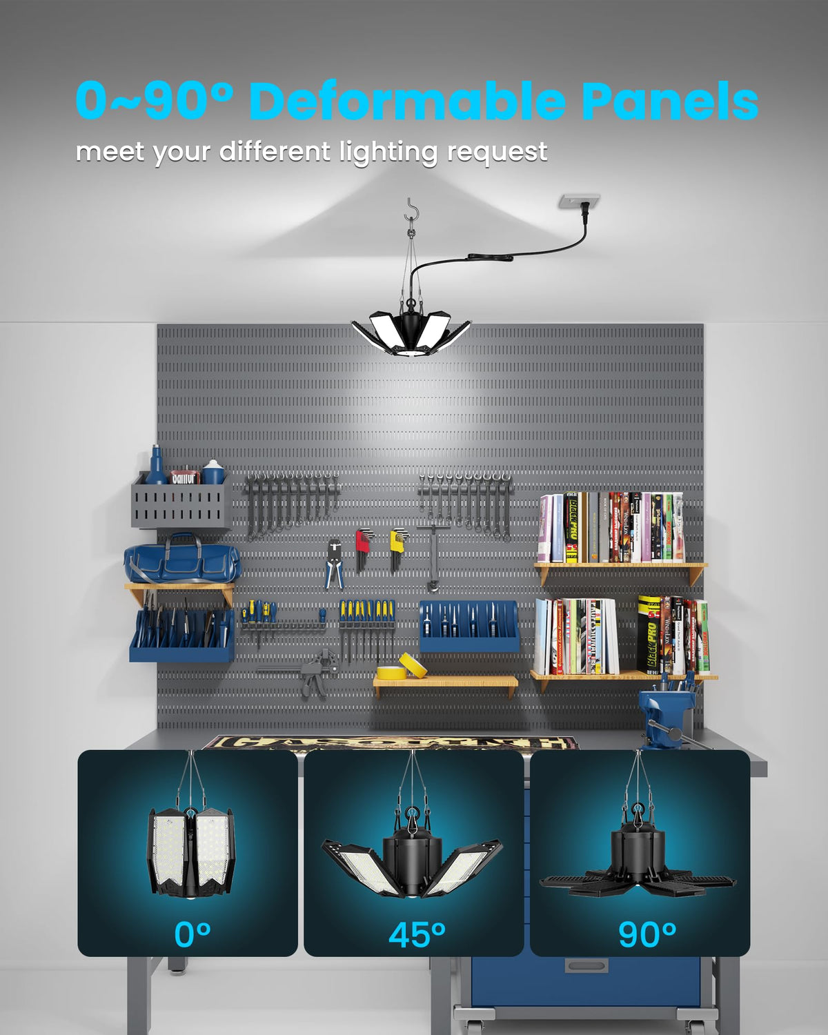Kryoza 20000lm daylight LEDs provide bright, shadow-free coverage for garages and basements.