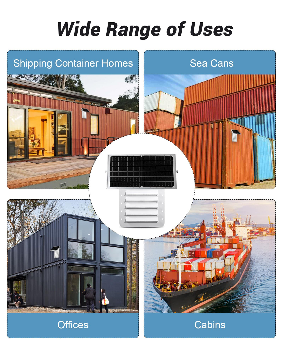 Krysolad DIY-friendly vents for container conversions with low maintenance