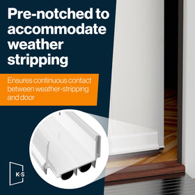 KS Hardware exterior drip cap redirects water away from the entrance