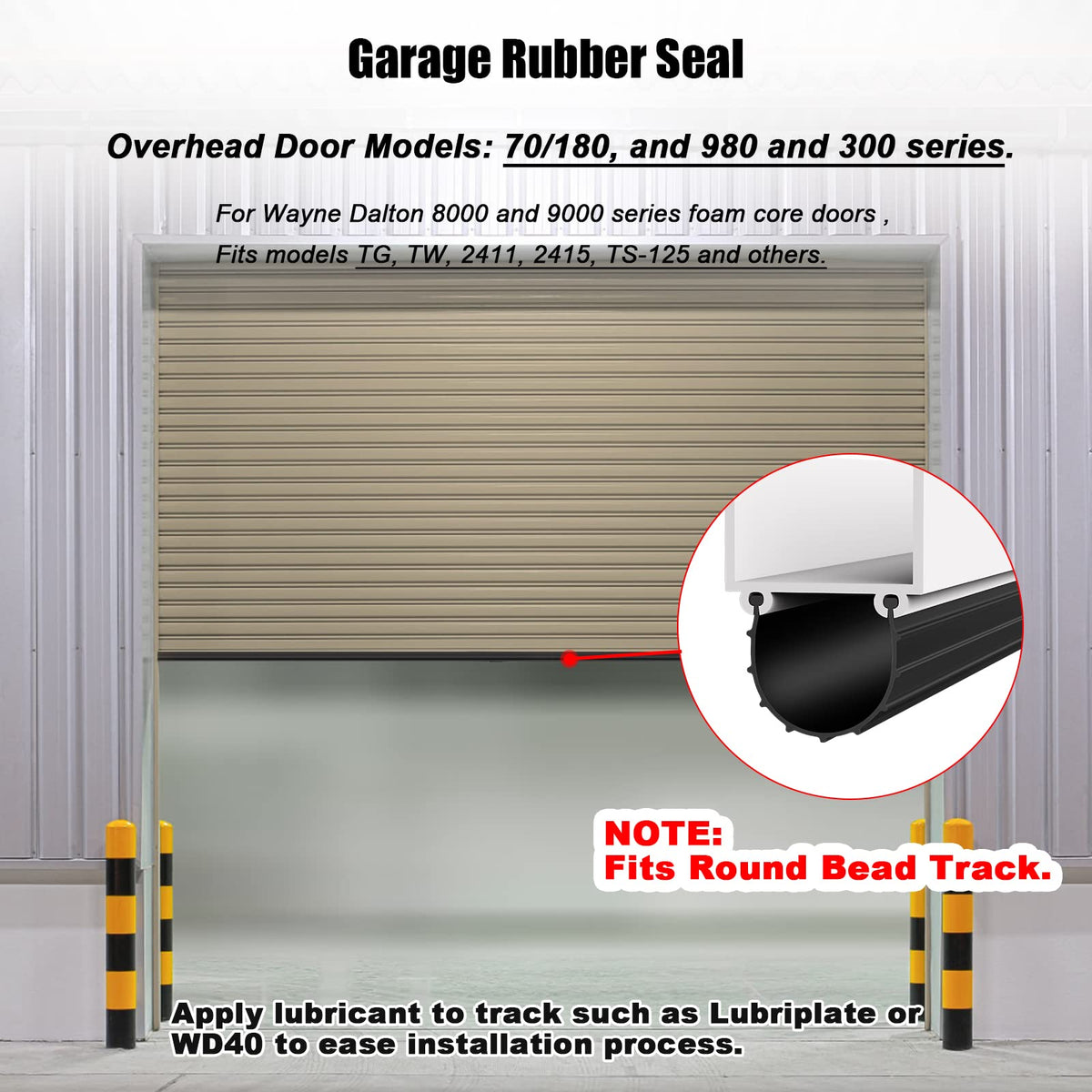 Vinyl black weather seal roll ready to install