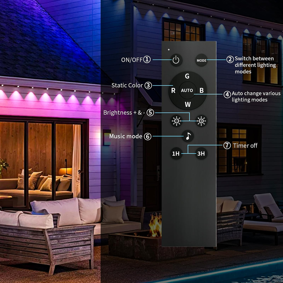 KSIPZE garden and house lighting creates inviting exterior spaces.