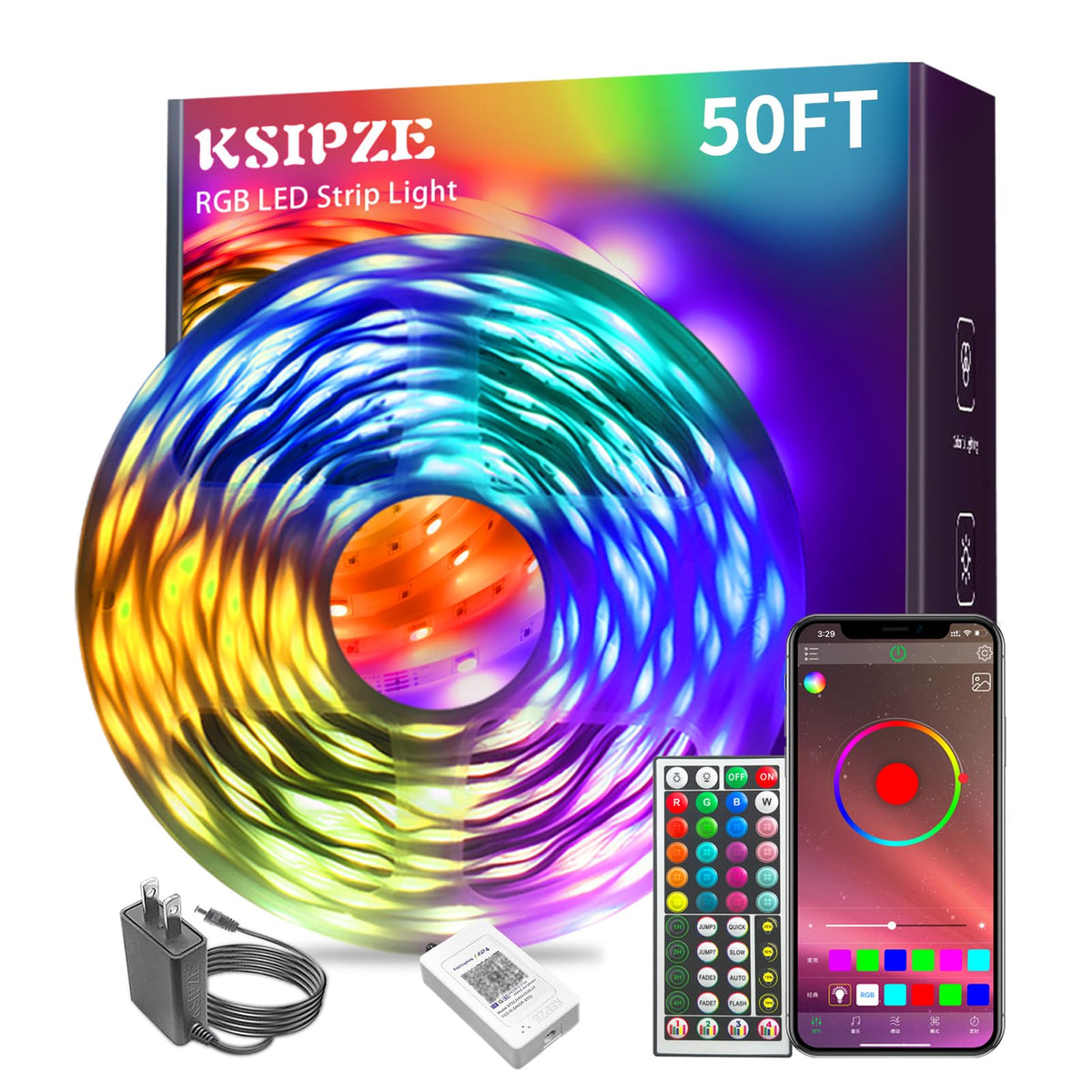 KSIPZE LED strip bedroom ambient setup for relaxing evenings