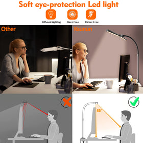 Ksunun energy efficient aluminum desk light lasting up to 50,000 hours