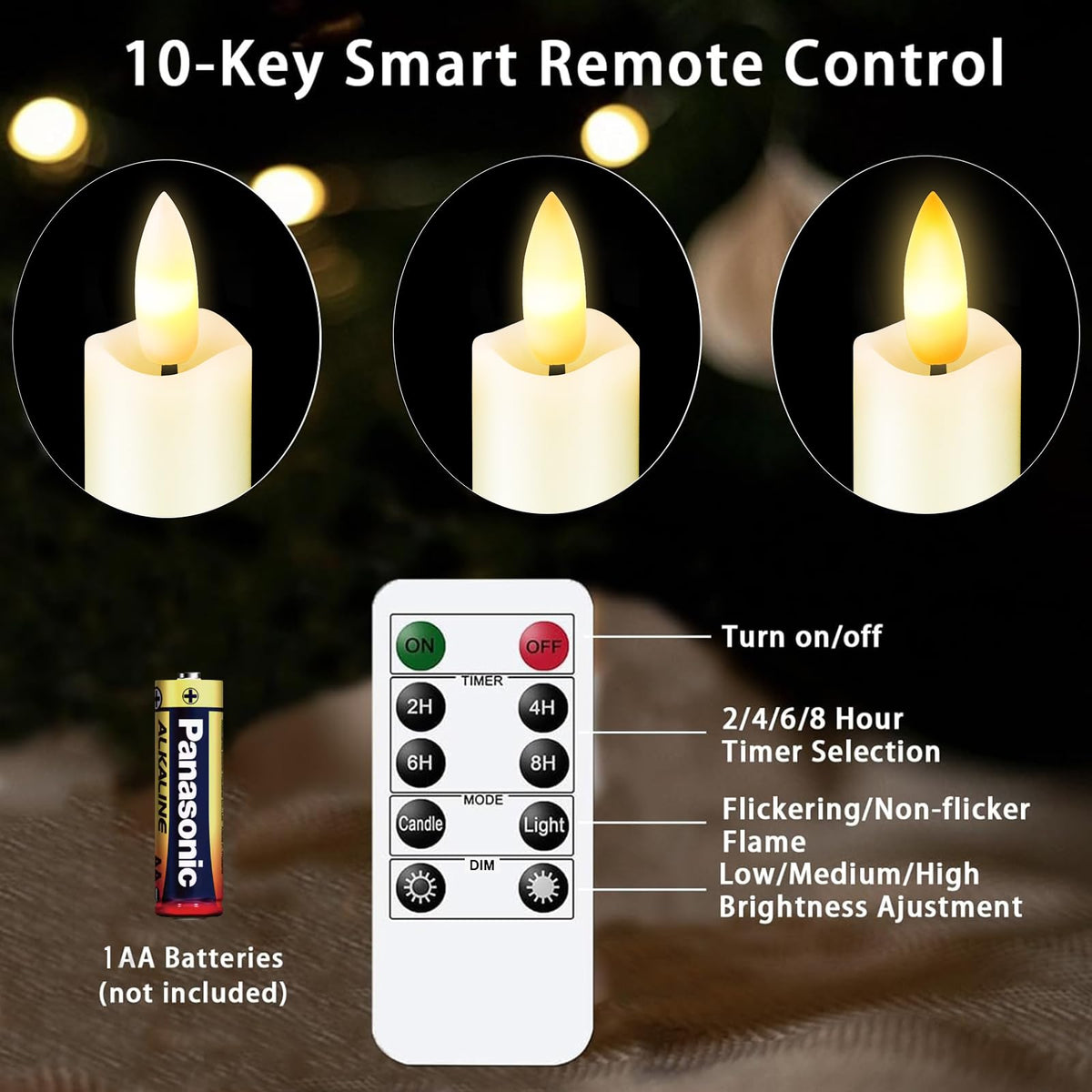 KSWING 3D wick LED candles create a realistic burning effect without flames