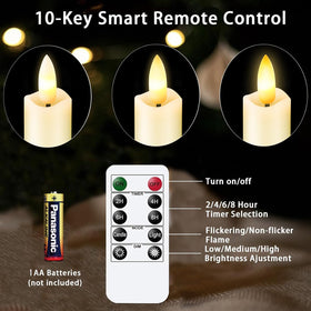 KSWING remote-controlled 3D-wick candle showing lifelike flame effect