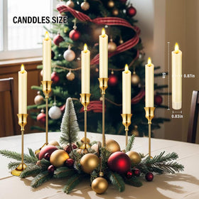 KSWING timer-enabled dimmable LED taper candle in ivory