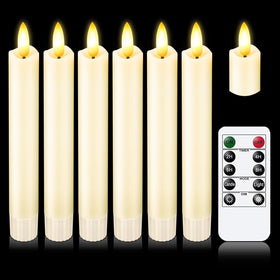 KSWING real wax 6-inch LED taper candle with remote for safe ambiance