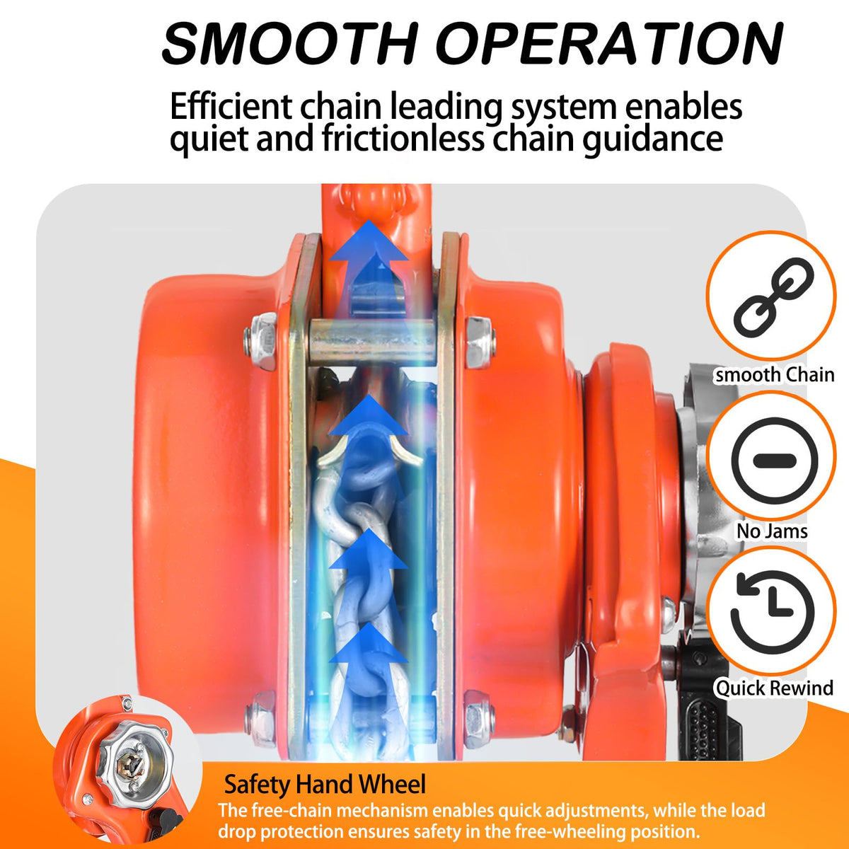 Kuailebuy 3m chain provides extended reach for overhead tasks