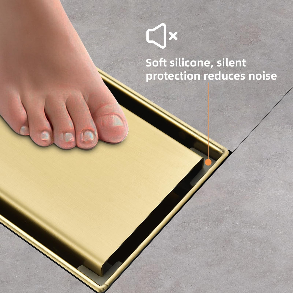 Kuaisailsk X-shape drain design promotes rapid water drainage.