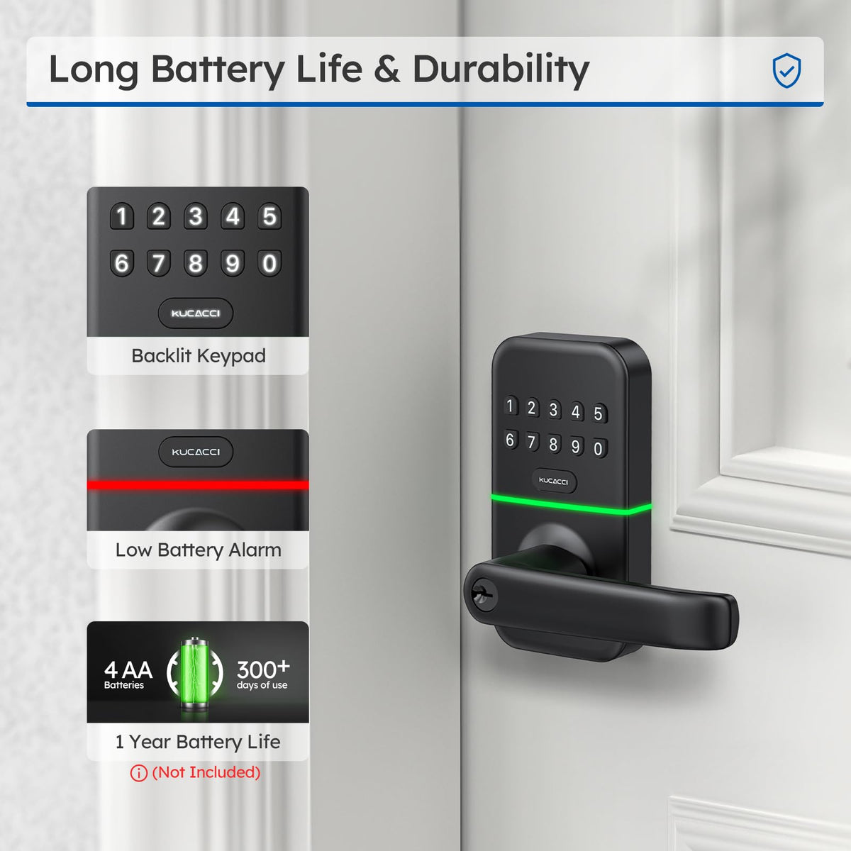 KUCACCI auto-lock and one-touch lock provide quick security.