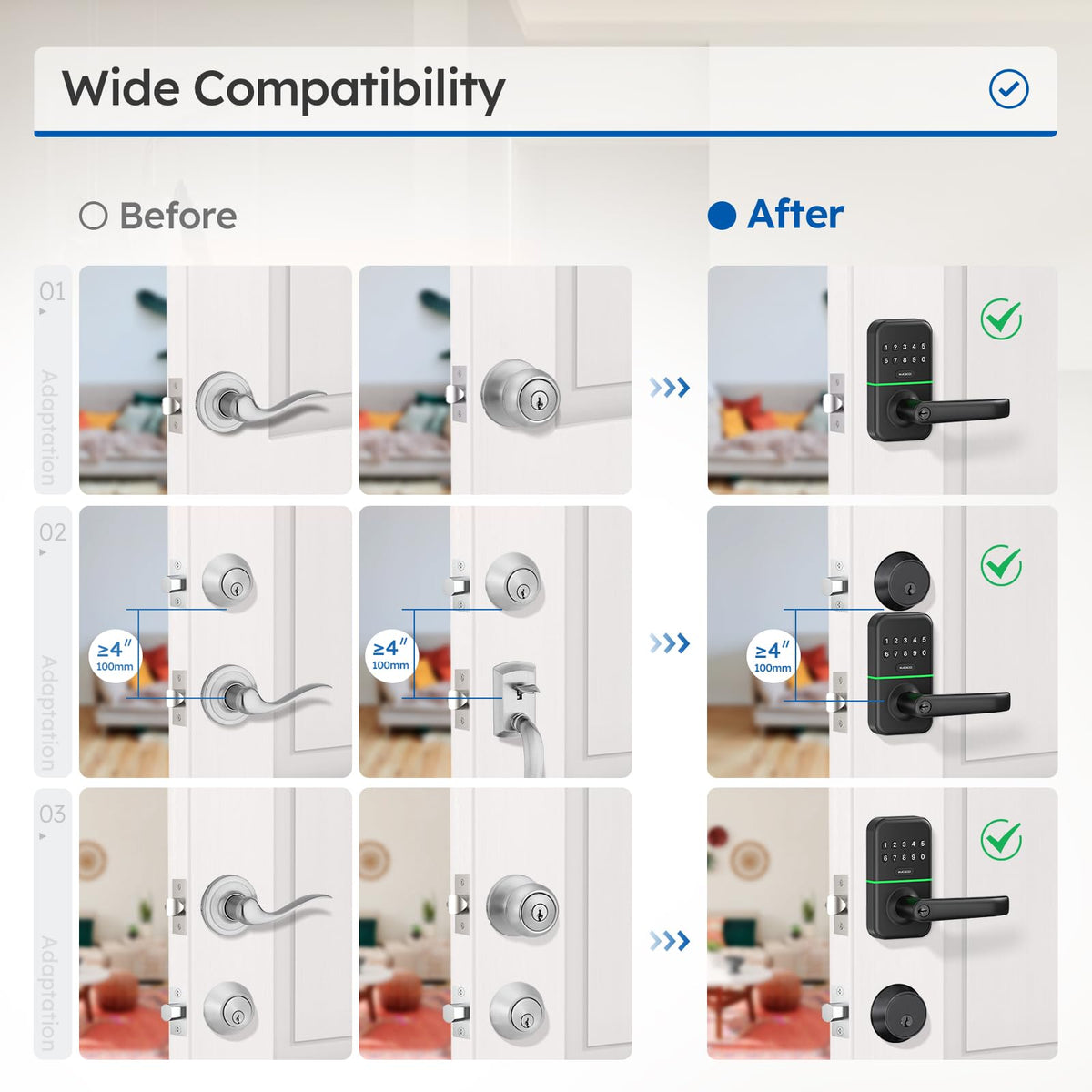 KUCACCI backup mechanical key included for peace of mind.