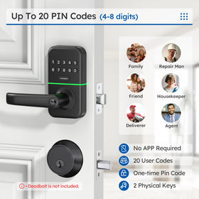 KUCACCI backlit keypad enables convenient keyless access after dark.