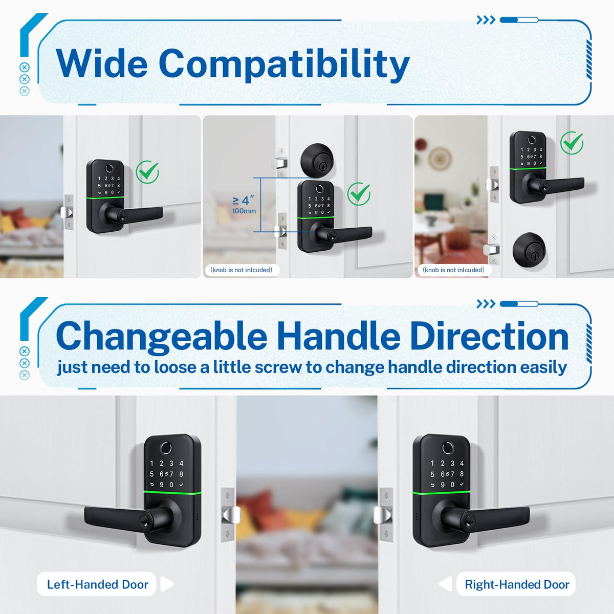 KUCACCI backset compatibility confirms fit on standard doors.