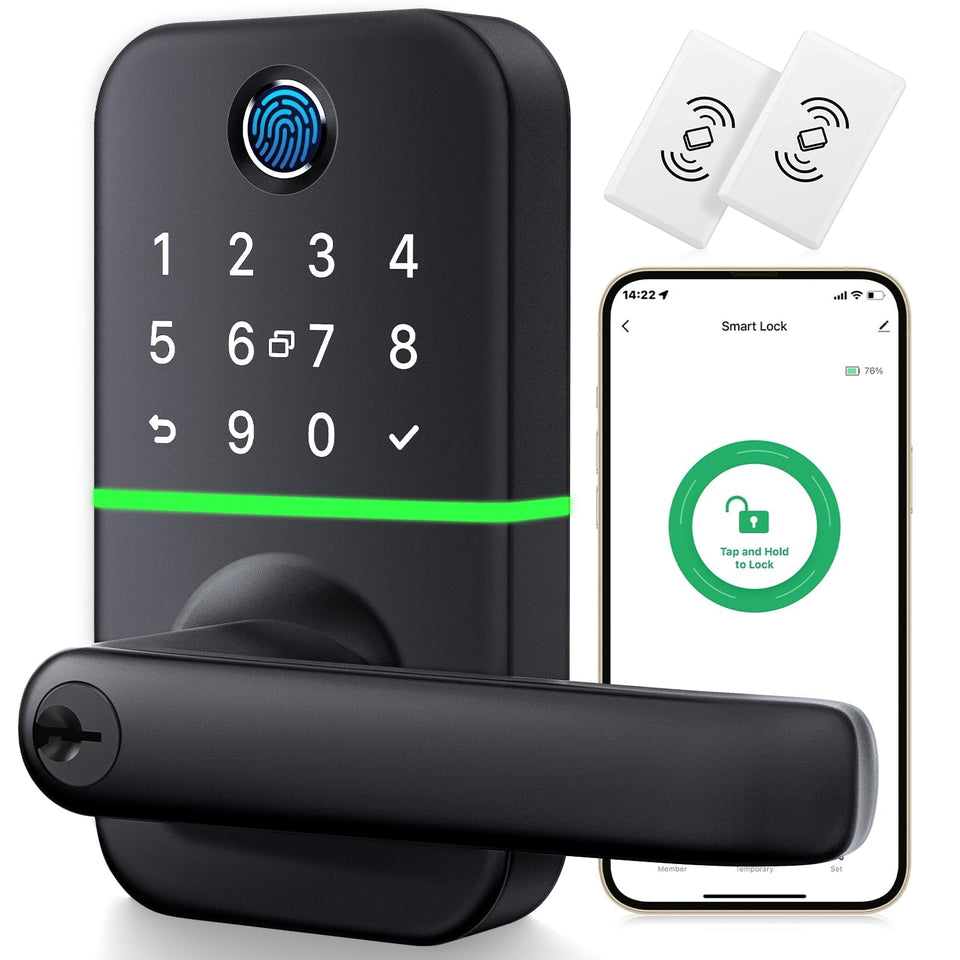 KUCACCI keypad lock handle unlock demonstrates easy hands-free entry.
