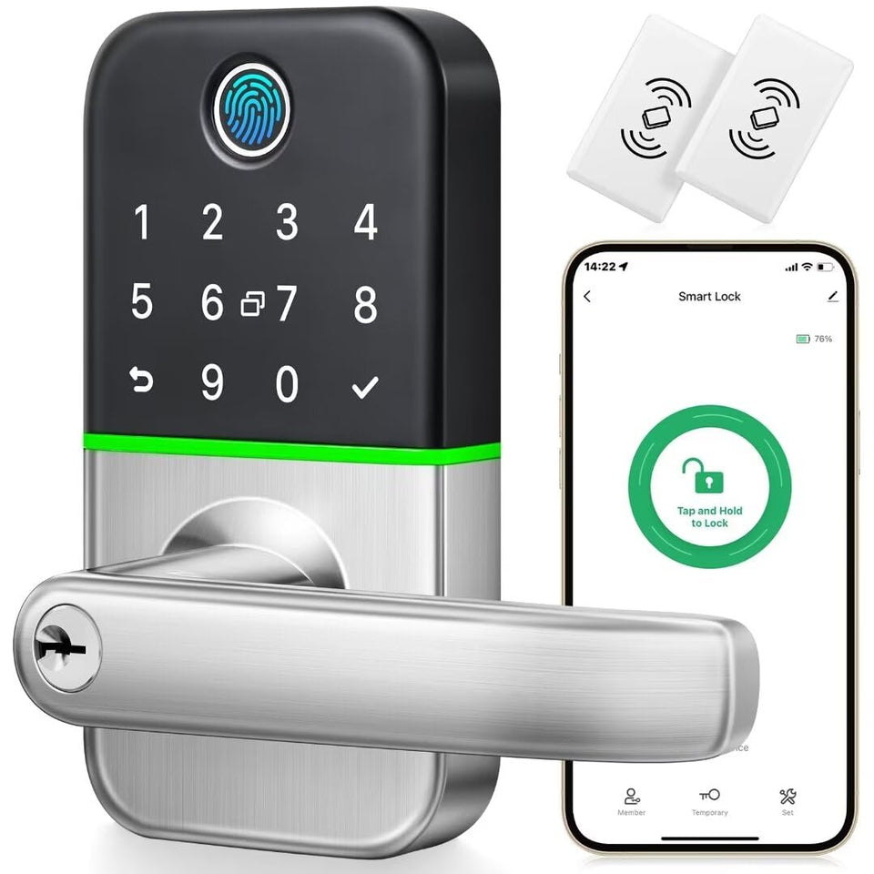 Kucacci keypad lock front door view showing convenient keyless entry