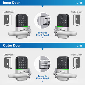 Kucacci mechanical keys backup option shown for emergencies