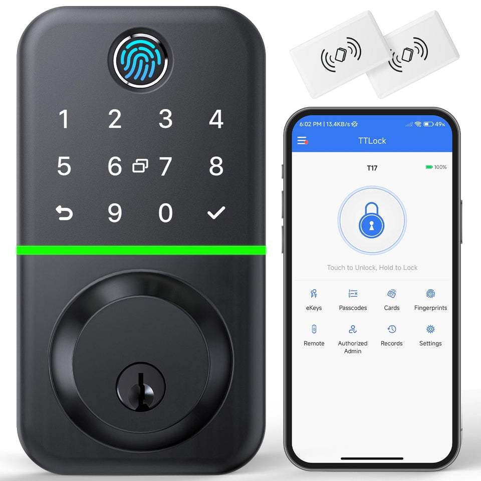 KUCACCI Smart Door Lock with deadbolt keypad for secure keyless entry