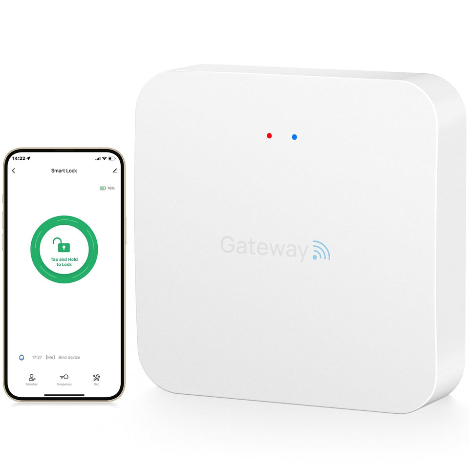KUCACCI Tuya gateway front view enables quick, stable setup for smart locks.