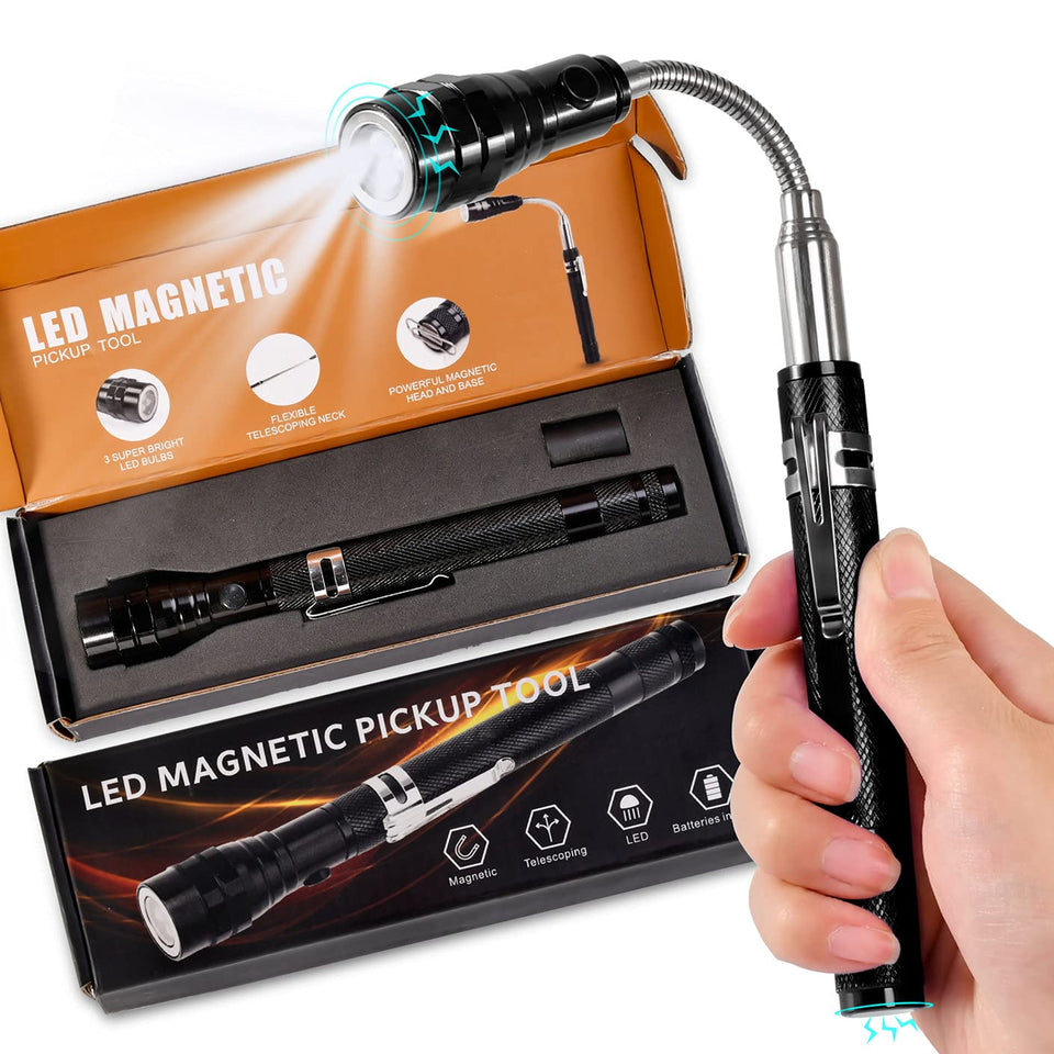 KUCHEY magnetic flashlight illuminates dark corners for precise work