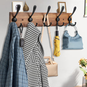 Kuhome entryway organization for coats, hats, and bags.
