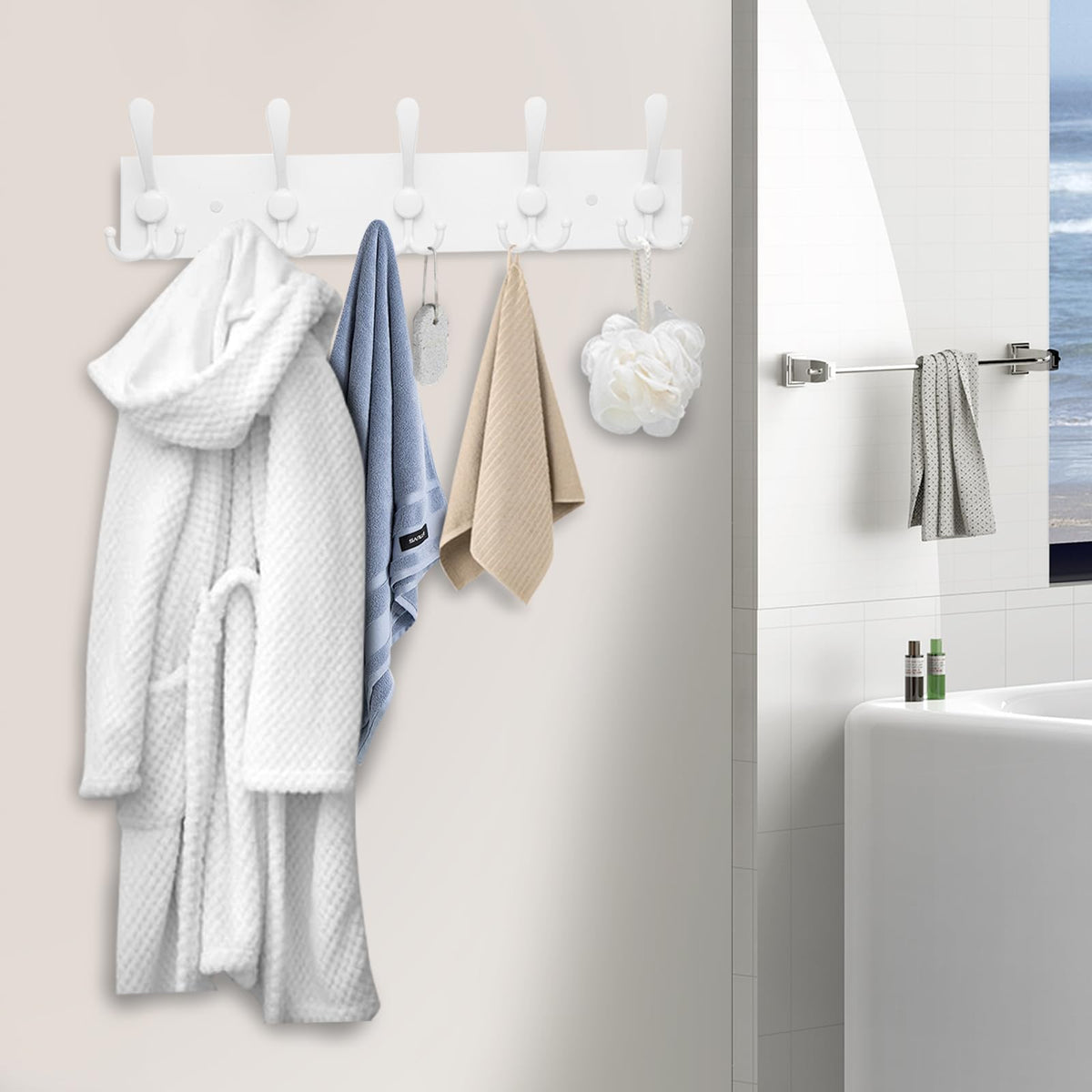 Kuhhome wall-mounted rack complements modern minimalist interiors