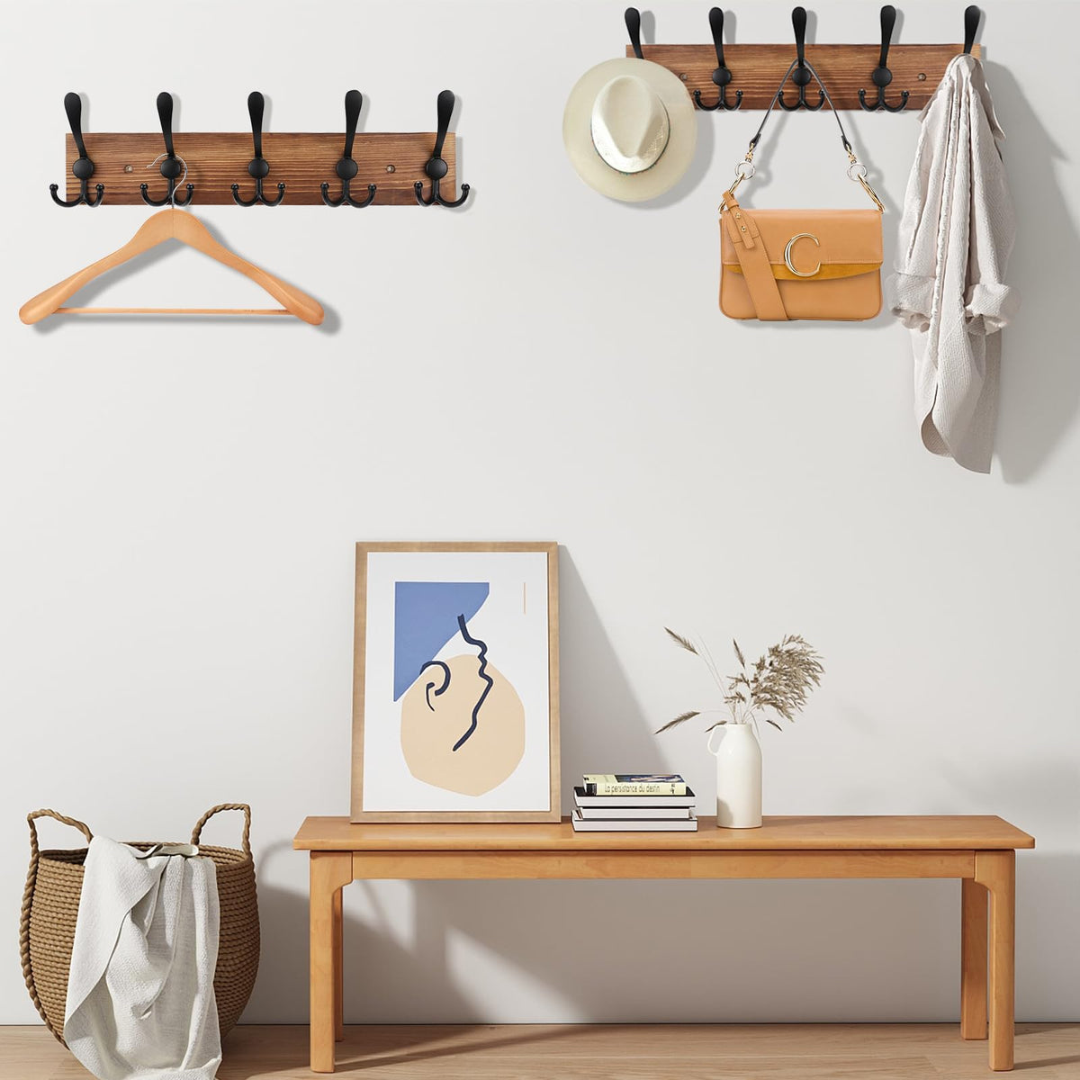 Kuhome natural pine plank texture adds rustic charm to your wall.