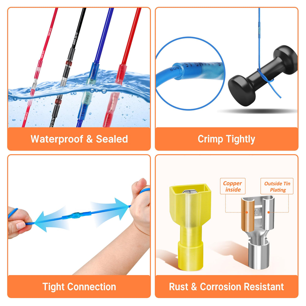 Kuject kit suitable for automotive wiring projects with strong seals.