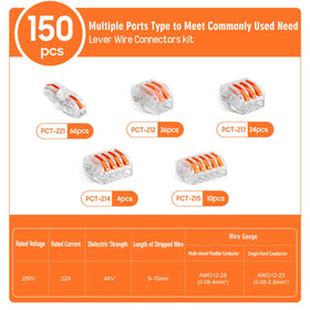 Kuject quick connectors enable tool-free, fast electrical connections.