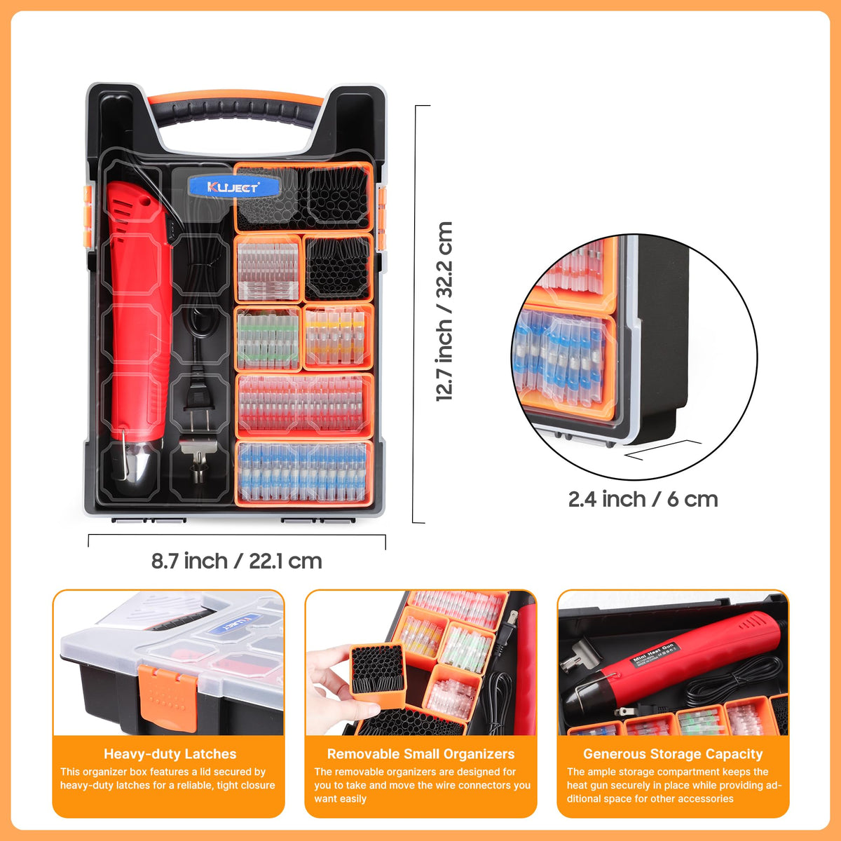 350W mini heat gun with reflector for clean heat sealing