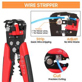 Kuject precision wire stripper enables clean, fast insulation removal.