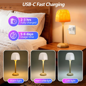 KUKANTST touch control shower lamp for easy operation in wet conditions