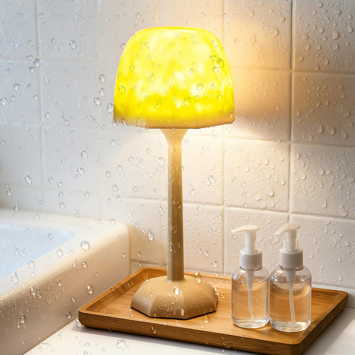 KUKANTST waterproof shower lamp with multicolor projector for spa-like bathroom ambiance