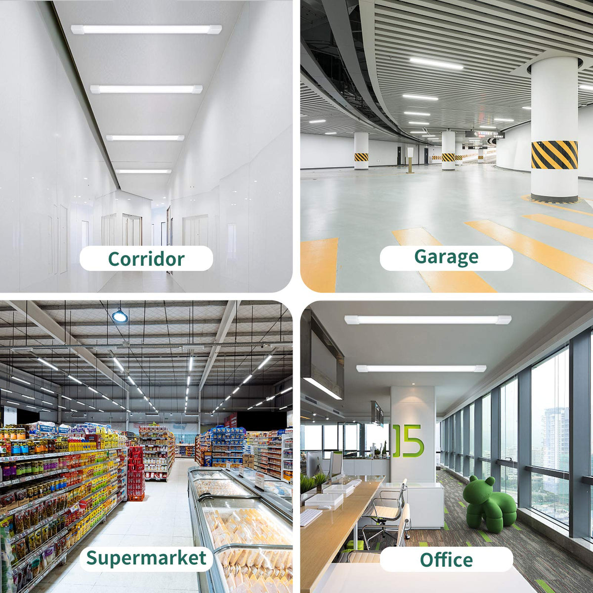 KUKUMAO versatile LED light for garage, kitchen, and bath.