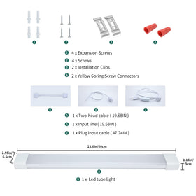 KUKUMAO IP66-rated indoor/outdoor LED shop light for versatile environments.