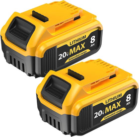 Kulatiom 2Pack 20V 8.0Ah battery bundle for extended runtime on DeWalt tools