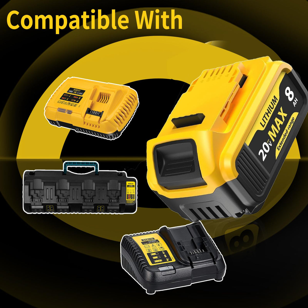 Kulatiom seamless fit with Dewalt 20V DCD/DCF/DCG series tools