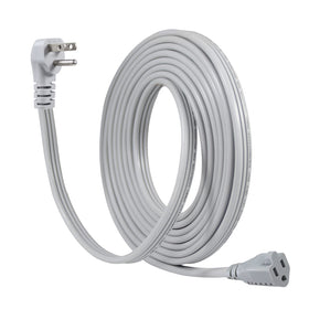 KUNCAN 15ft extension cord with flat plug for snug wall mounting.