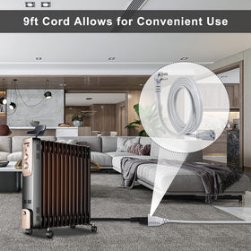 KUNCAN grounded 3-prong plug enhances safe operation.