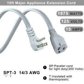 KUNCAN SPT-3 14AWG copper conductors provide reliable power delivery.