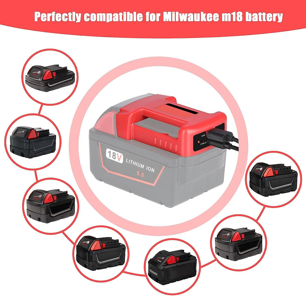 KUNLUN 2 pack USB adapter dual ports for fast charging