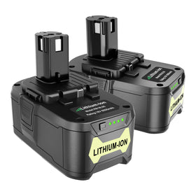 KUNLUN 6.0Ah Ryobi battery front view showing extended runtime potential.