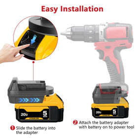 Kunlun DL18ML near charger area with note about removing before charging