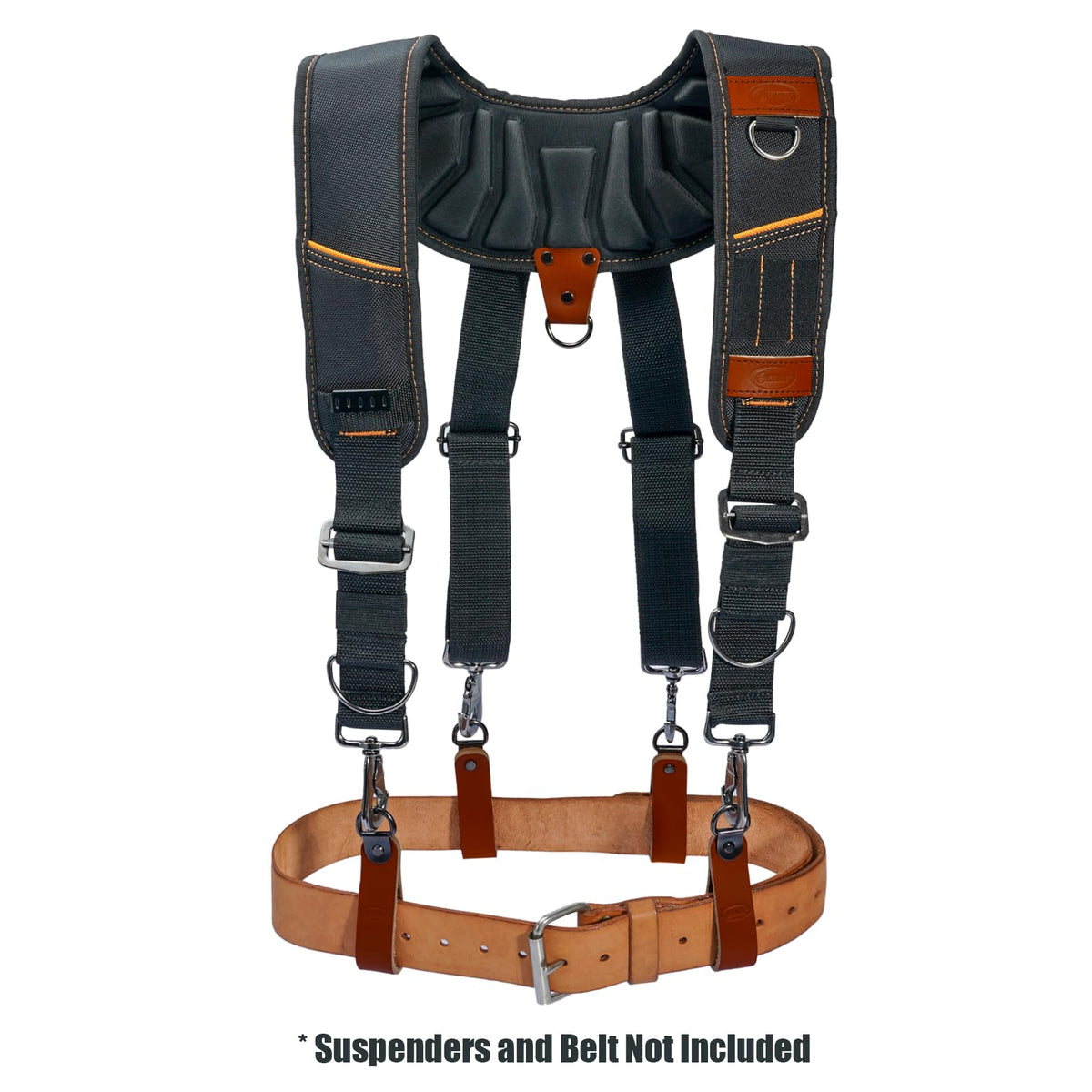 KUNN heavy-duty rivet reinforcement visible on leather loops for daily wear.