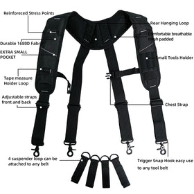 KUNN padded shoulder straps provide breathable comfort during long work shifts
