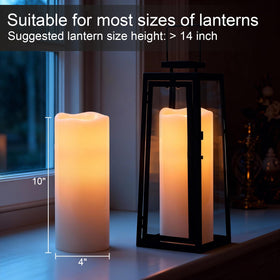 KunSwenn candle inside a lantern creates warm porch glow